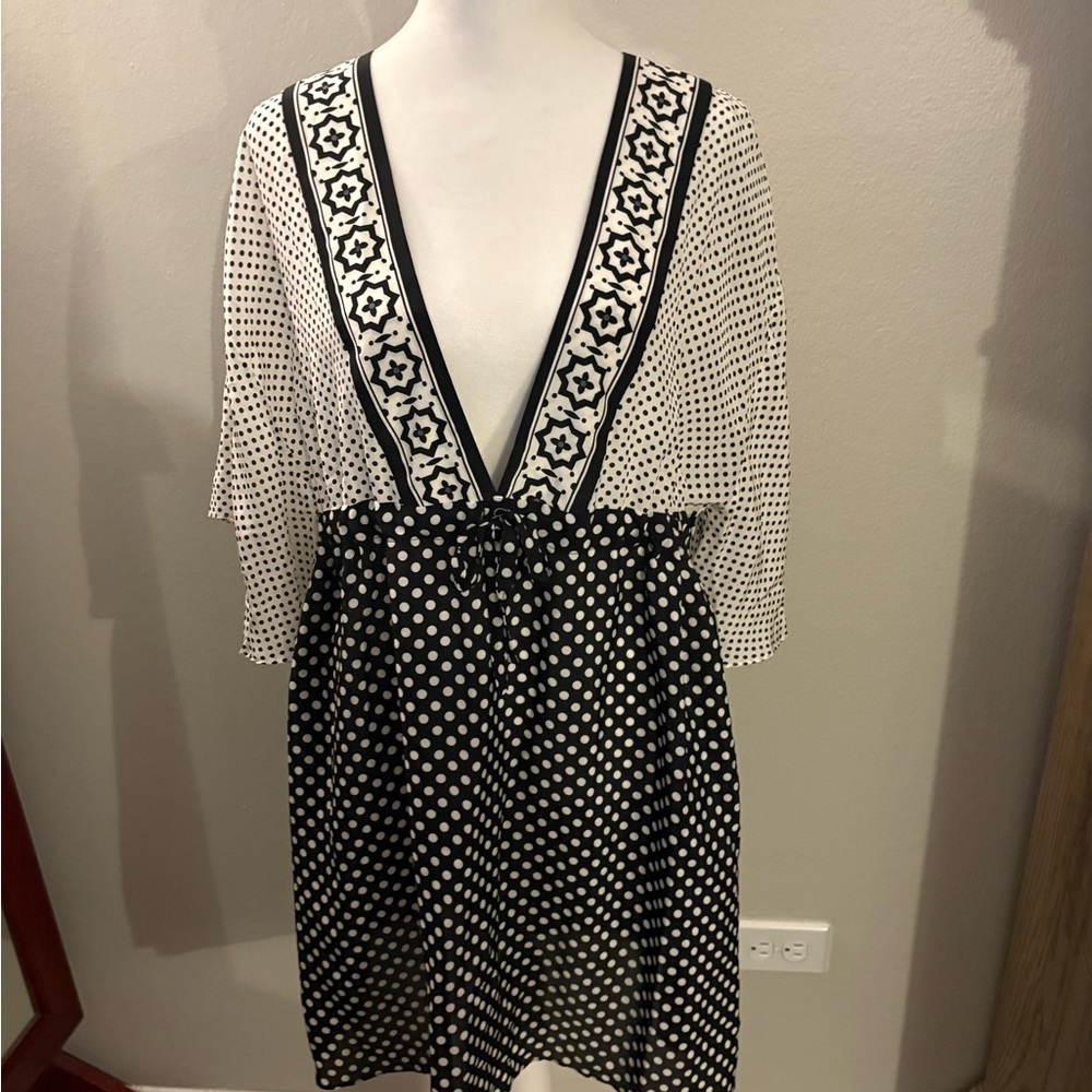 Gottex Black and White Mini Dress